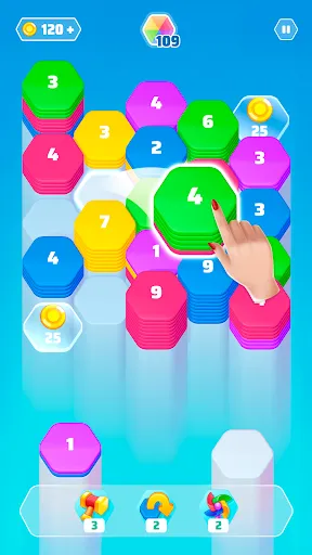 Gameplay screenshot 1 from Color Slide - Hexa Puzzle - Puzzle game